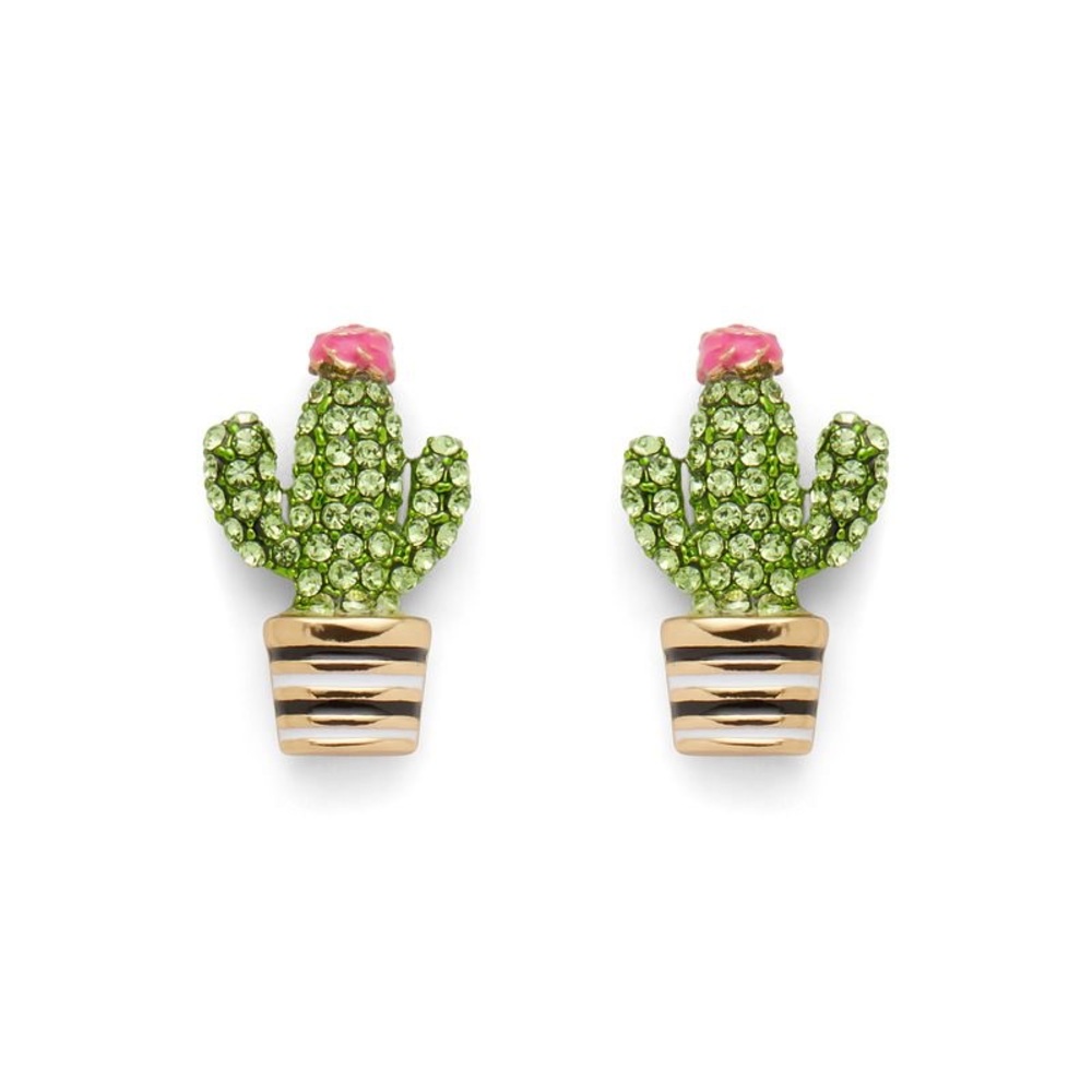 Kate Spade Green and Pink Cactus Earrings